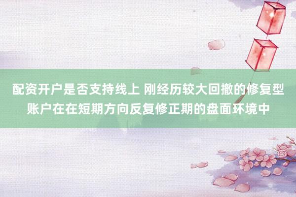 配资开户是否支持线上 刚经历较大回撤的修复型账户在在短期方向反复修正期的盘面环境中